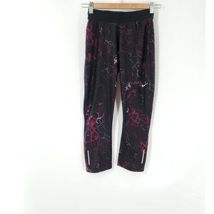 Nike Women's Black With Pink Capri‎ Leggings Size XS